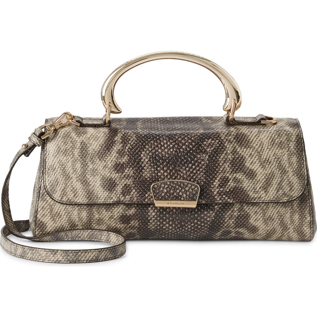 Brahmin Dayan Embossed Leather Shoulder Bag In Brown