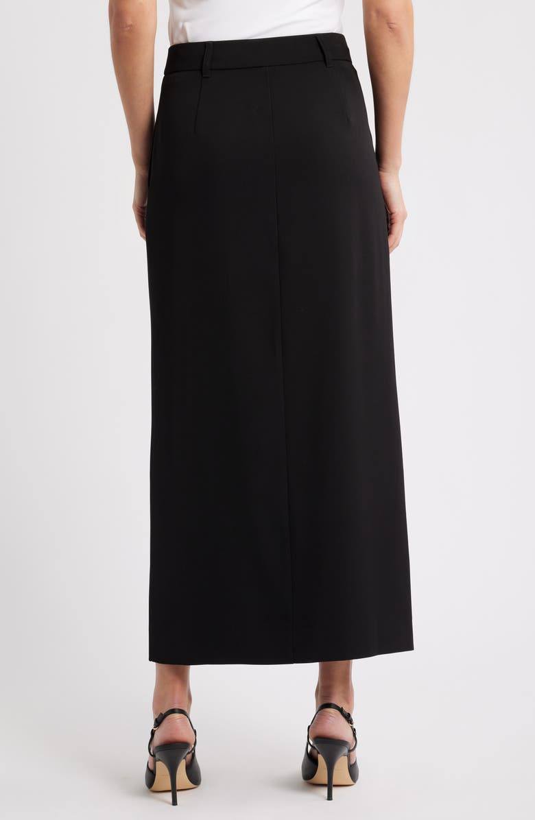 French Connection Harry Suiting Slit Maxi Skirt, Alternate, color, Black