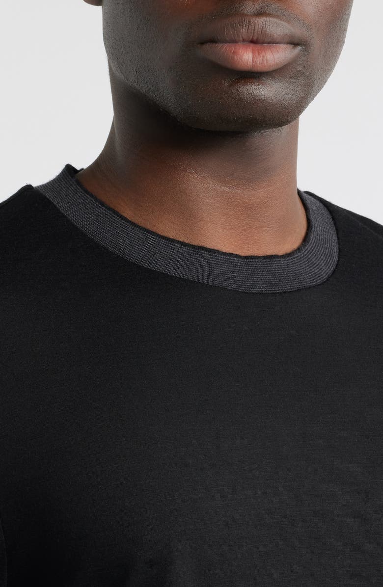 BOSS Talley 110 Wool Long Sleeve Pullover, Alternate, color, Black