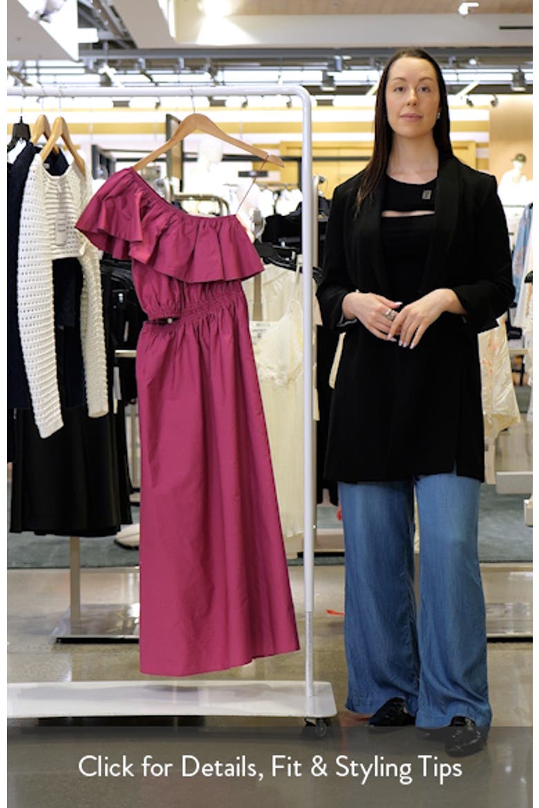 Asymmetric Cutout One-Shoulder Maxi Dress video