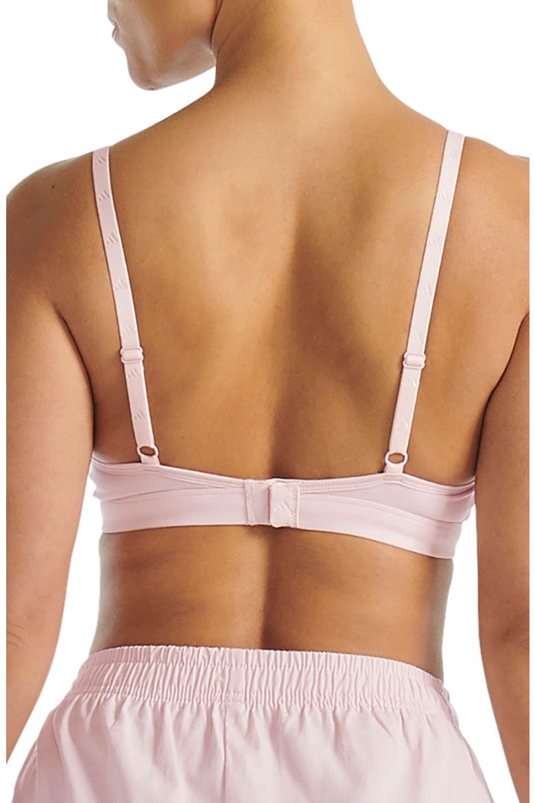 Essentials Cotton Blend 3 Stripe Scoop Bralette, Alternate, color, CLEAR PINK