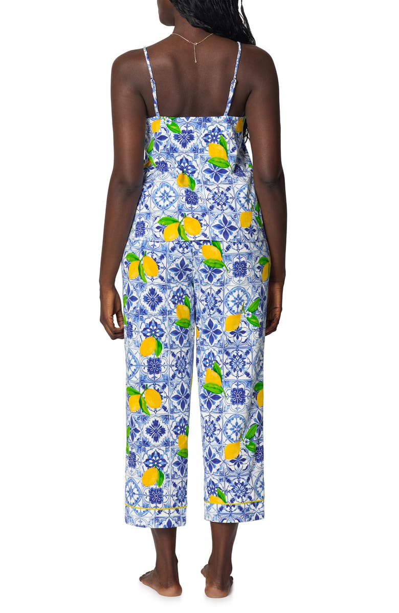 BedHead Pajamas Print Crop Pajamas, Alternate, color, Azure Summer