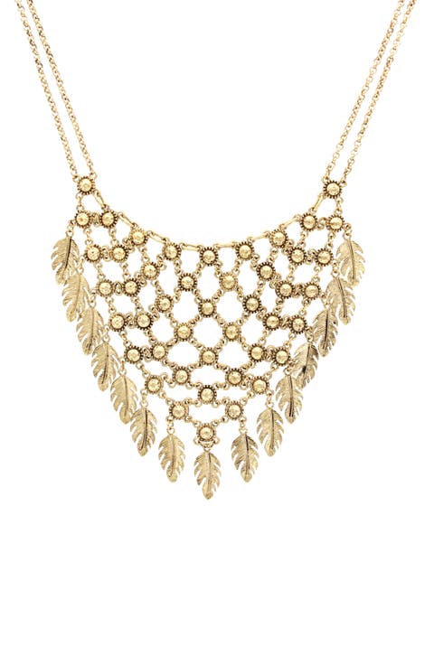 Feather Bib Necklace