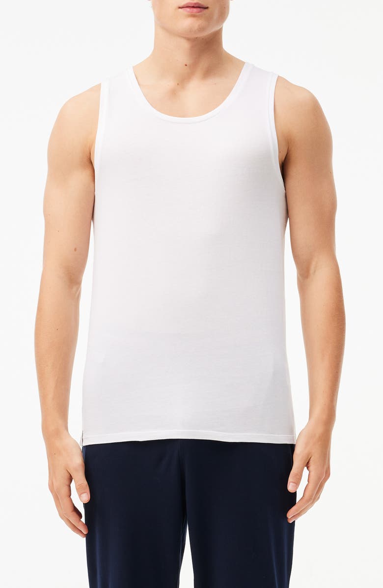Lacoste 3-Pack Cotton Tanks, Main, color, 