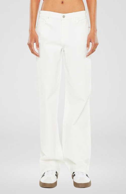 Kancan Penny Low Slung Baggy Jeans In White