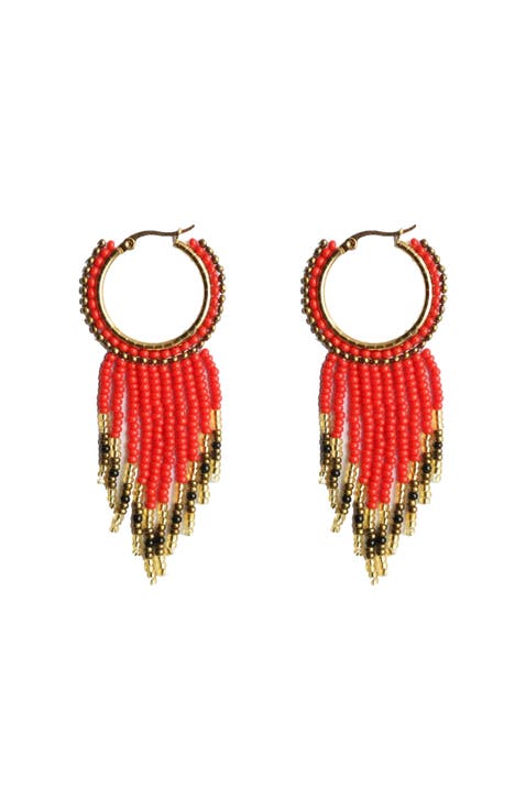 Fire Fringe Embera Earrings