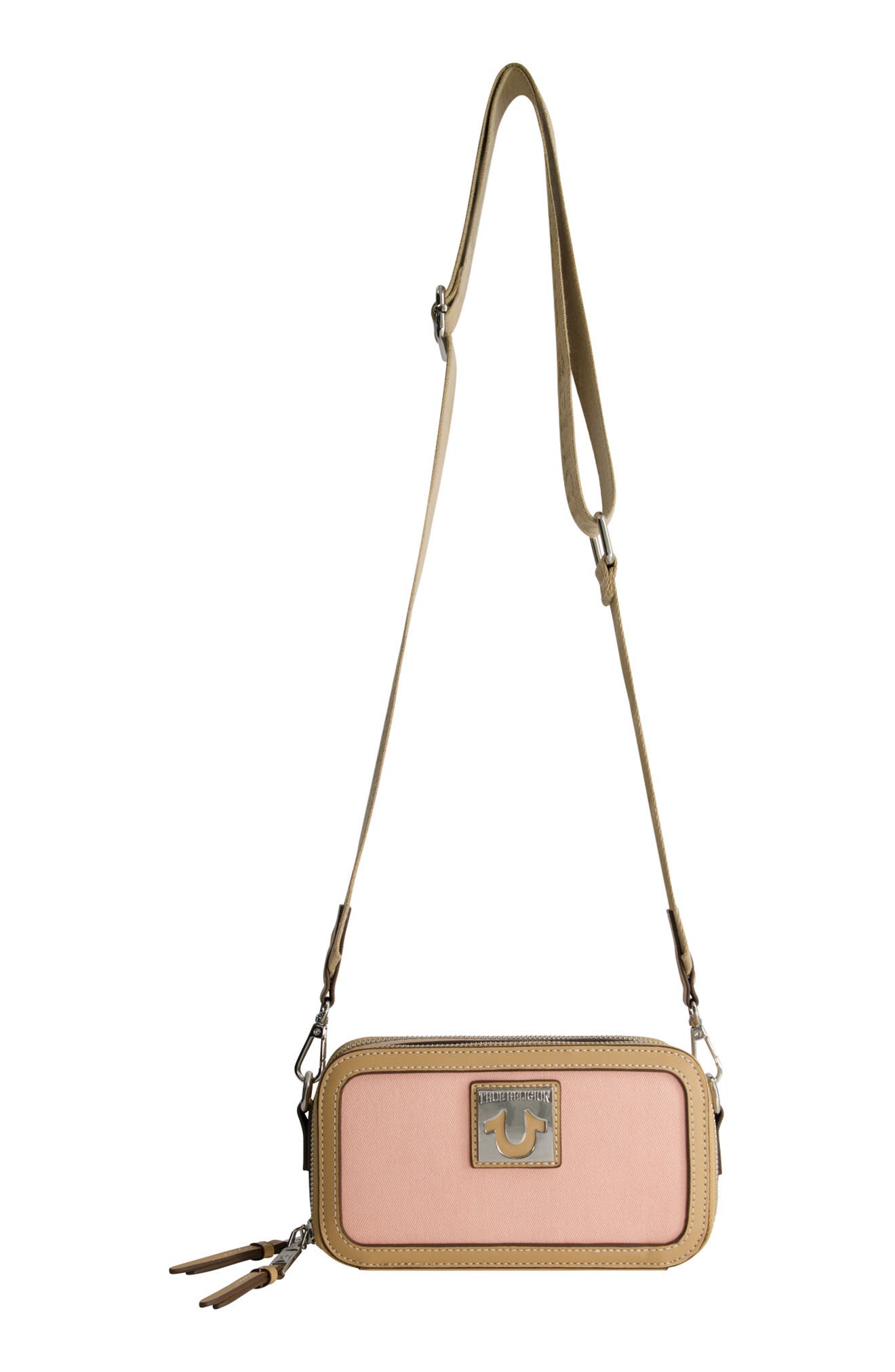 Horseshoe Plaque Crossbody Camera Bag, Main, color, BLUSH