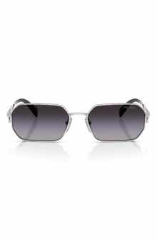 58mm Gradient Rectangular Sunglasses