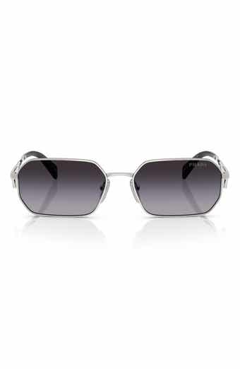58mm Gradient Rectangular Sunglasses