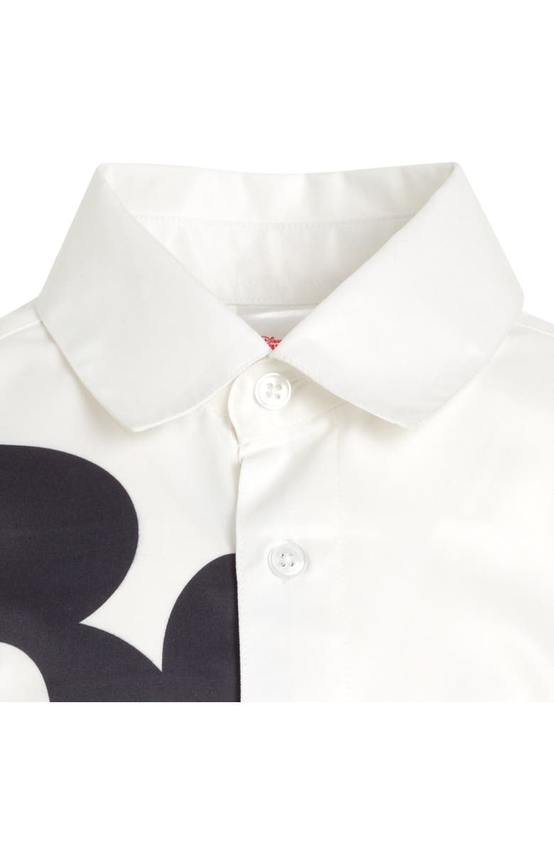 Disney Short Sleeve Button Down Shirt, Alternate, color, Mickey Mouse White
