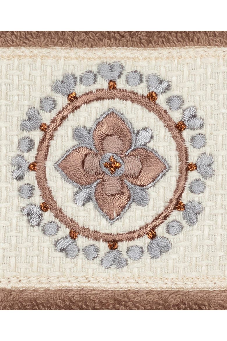 Isabell Embellished Washcloth - Set of 2 - Latte, Alternate, color, LATTE