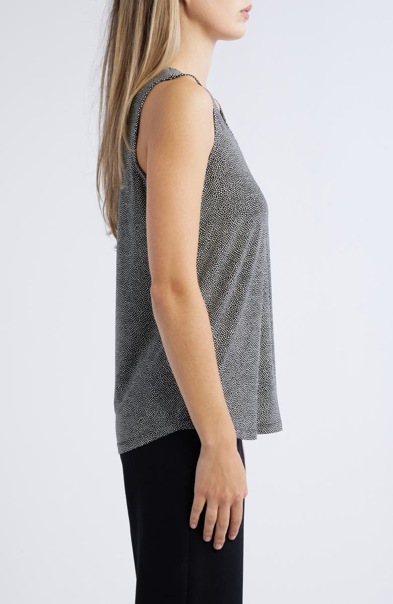 Anne Klein Polka Dot Pleat Neck Shell, Alternate, color,
