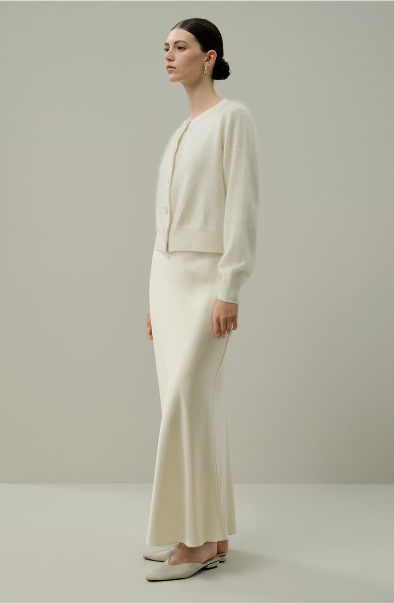 Lilysilk Ultra-Soft Brushed Cashmere Cardigan, Alternate, color, White