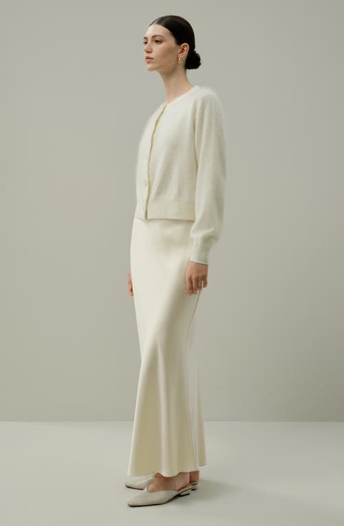 Lilysilk Ultra-soft Brushed Cashmere Cardigan In White