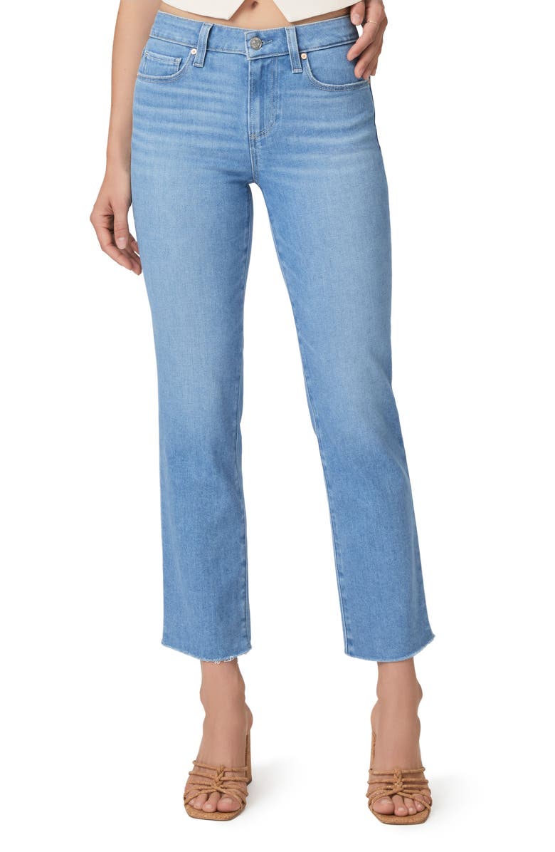 PAIGE Amber Raw Hem Cropped Flare Leg Jeans, Main, color, 