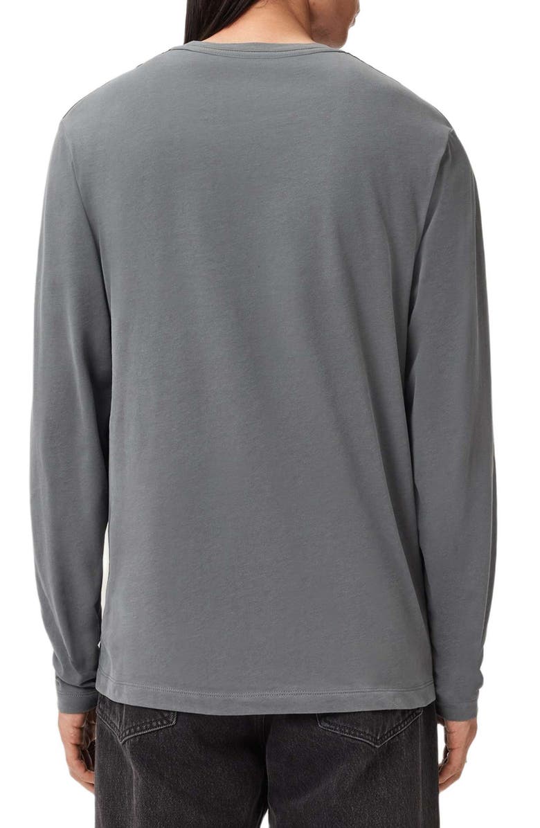 AllSaints Brace Long Sleeve Cotton T-Shirt, Alternate, color, Hazed Grey