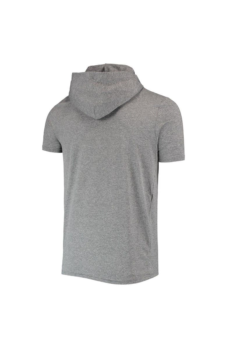 New Era Men's New Era Heathered Gray Las Vegas Raiders Team Brushed Hoodie T-Shirt, Alternate, color, Gray