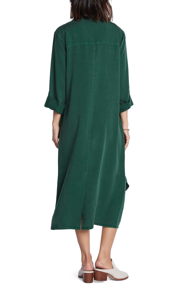 Denim Chill Out Shirtdress, Alternate, color, RICH GREEN (FINISHED HEM)