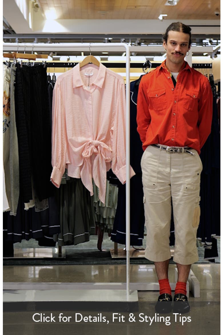 Rosabella Tie Hem Button-Up Shirt video
