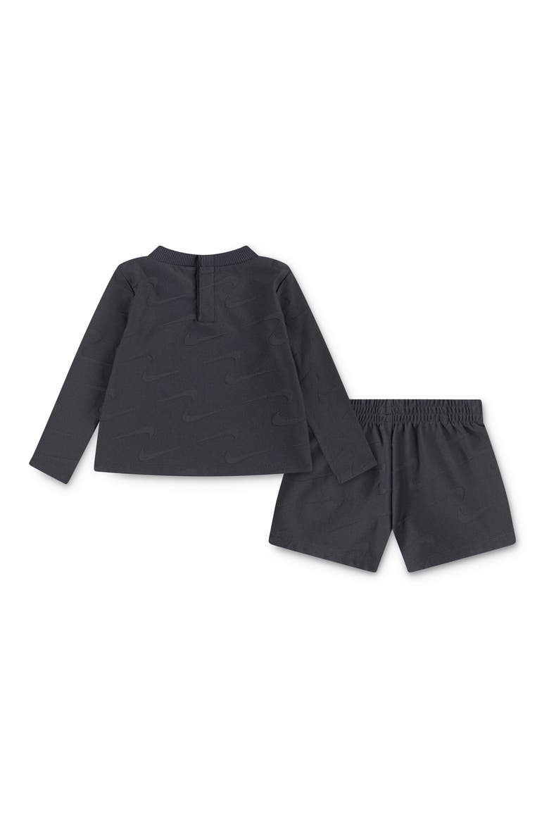 Swoosh Motion Top & Shorts Set, Alternate, color, DARK SMOKE GREY