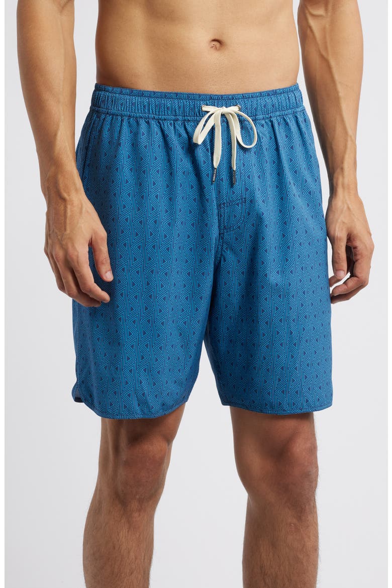The Anchor 8-Inch Swim Trunks, Main, color, ELECTRIC BLUE GEO