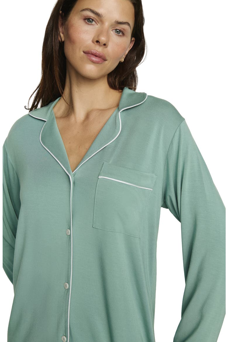 Gisele Long Pajamas, Alternate, color, SEAGRASS/WHITE