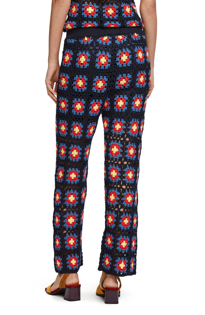Scotch & Soda Wide Leg Crochet Pants, Alternate, color, 