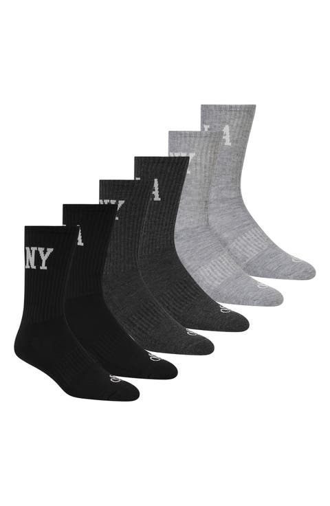 6-Pack Cushioned Terry Crew Socks