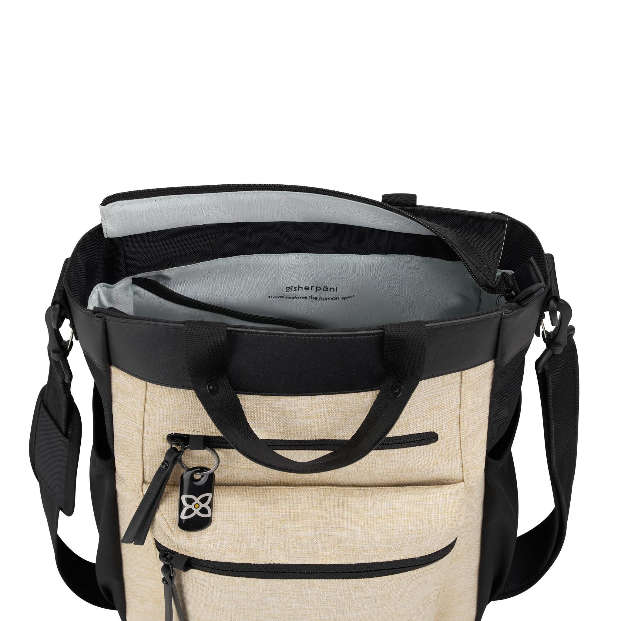 Sherpani Soleil Anti Theft Convertible Backpack, Fits 15 Inch Laptop, Alternate, color, Straw