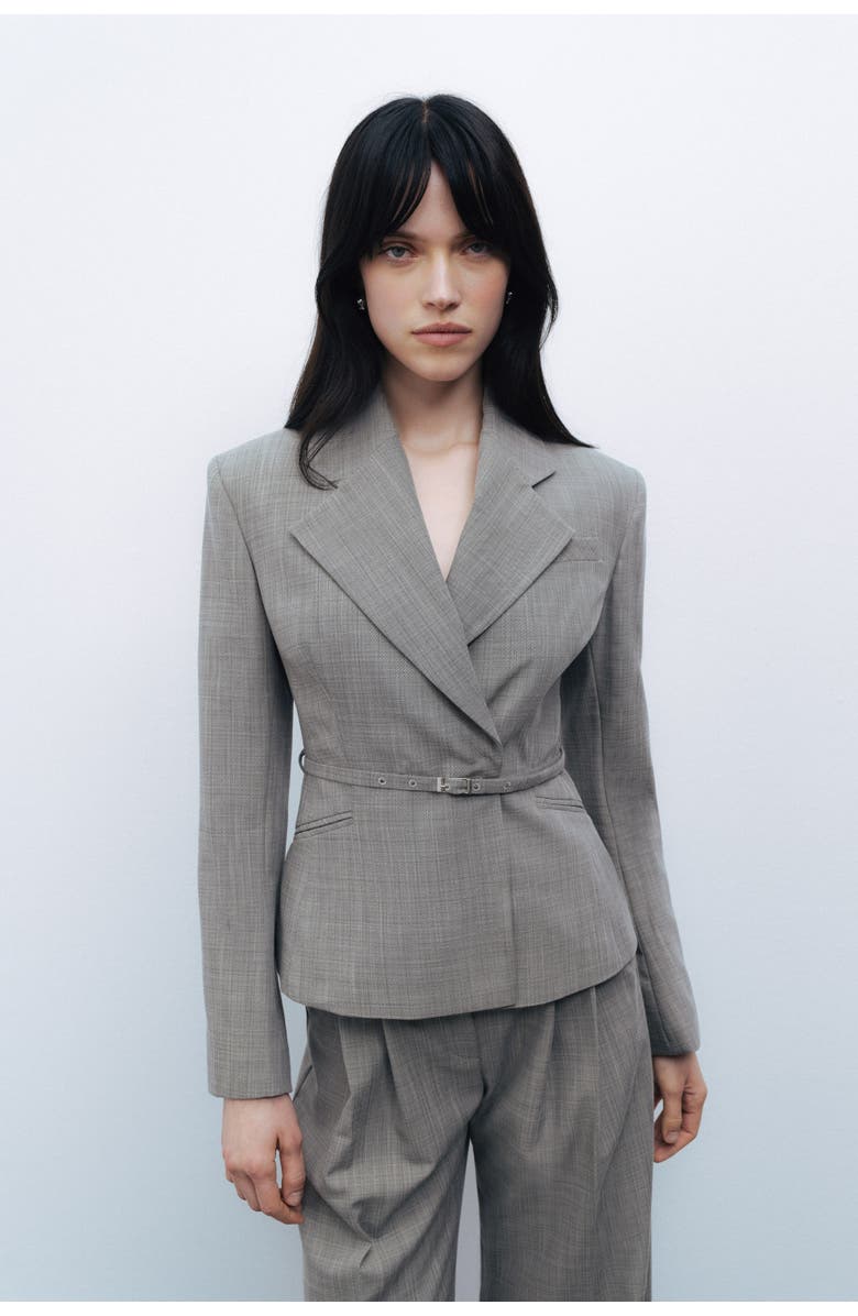 Nocturne Thin Belted Blazer, Main, color, 