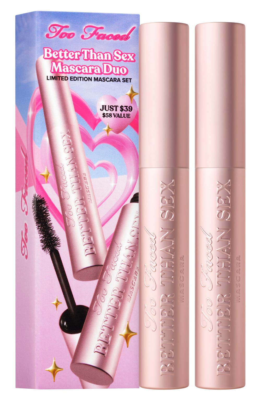Better Than Sex Volumizing & Lengthening Mascara Duo $58 Value, color, BLACK
