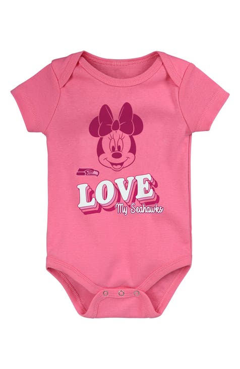 x Disney Minnie Mouse Love My Seattle Seahawks Cotton Bodysuit (Baby)