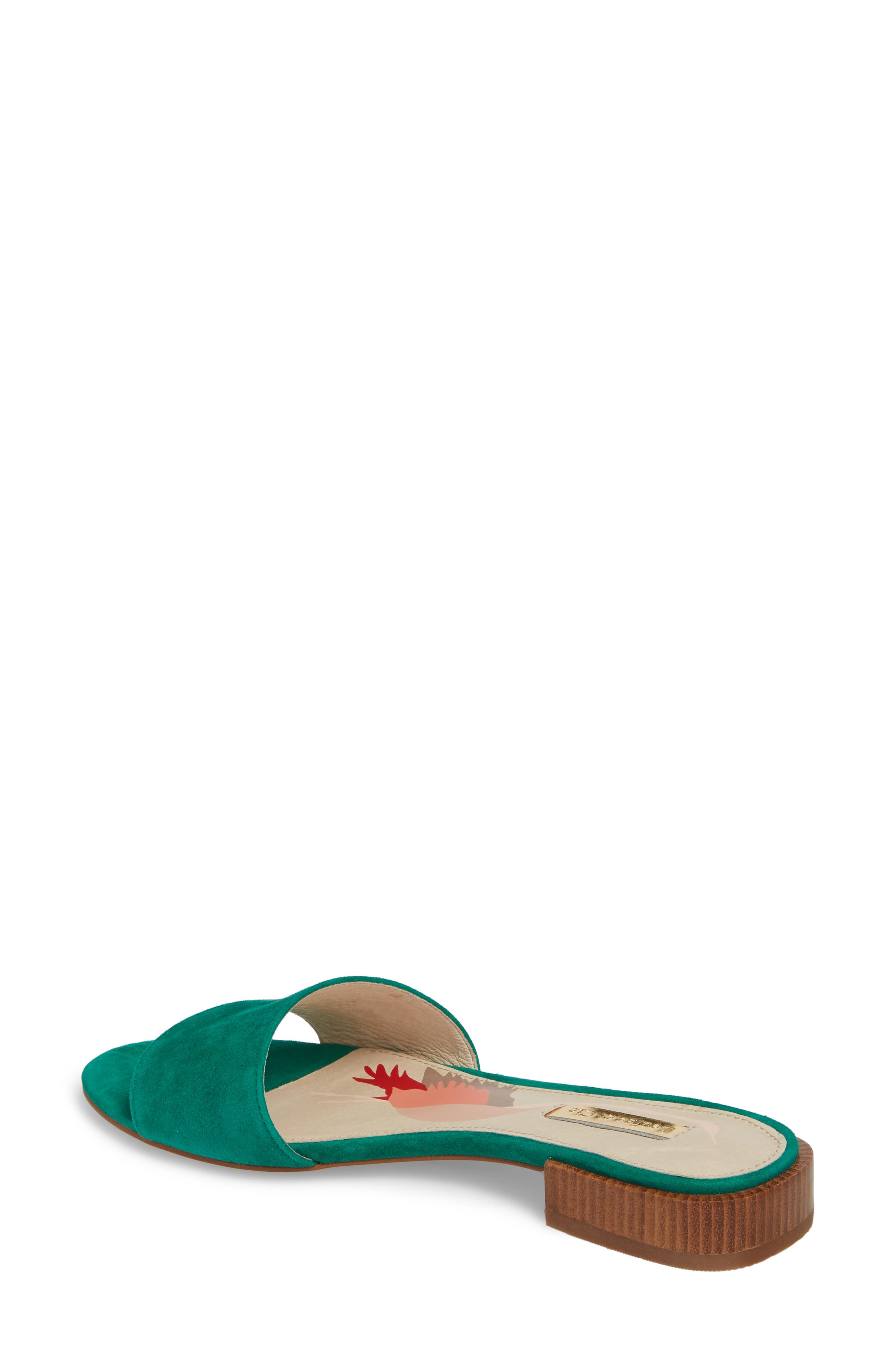Aydia Slide Sandal, Alternate, color, SHAMROCK SUEDE