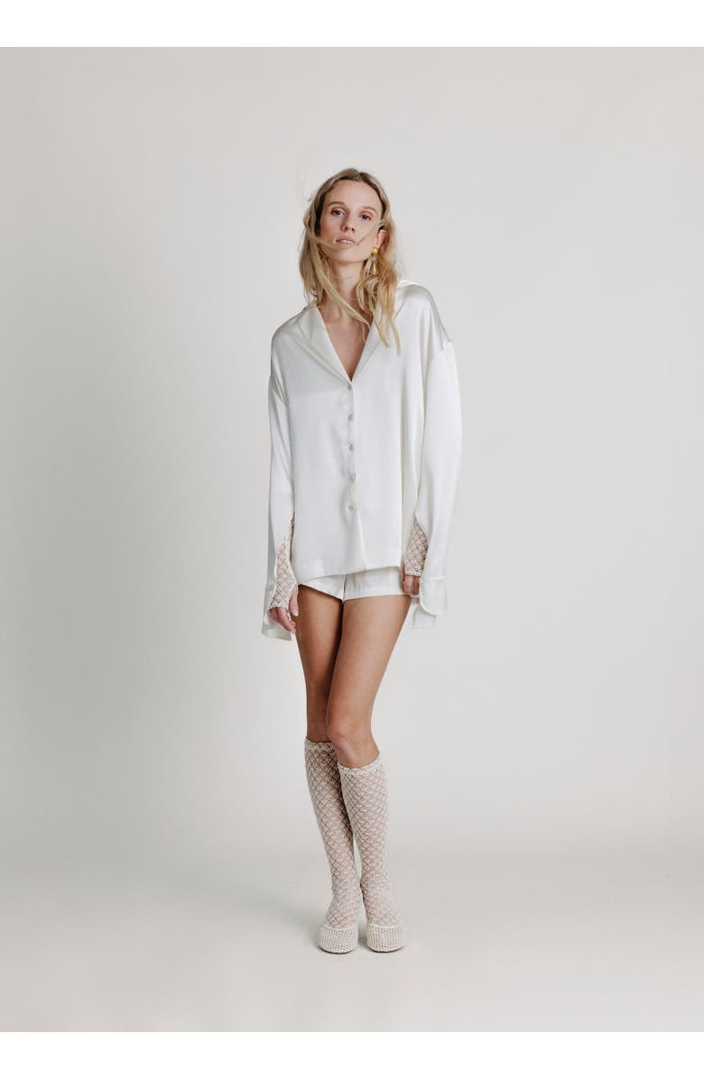 Alas Lace Knee High Socks, Alternate, color, Off White