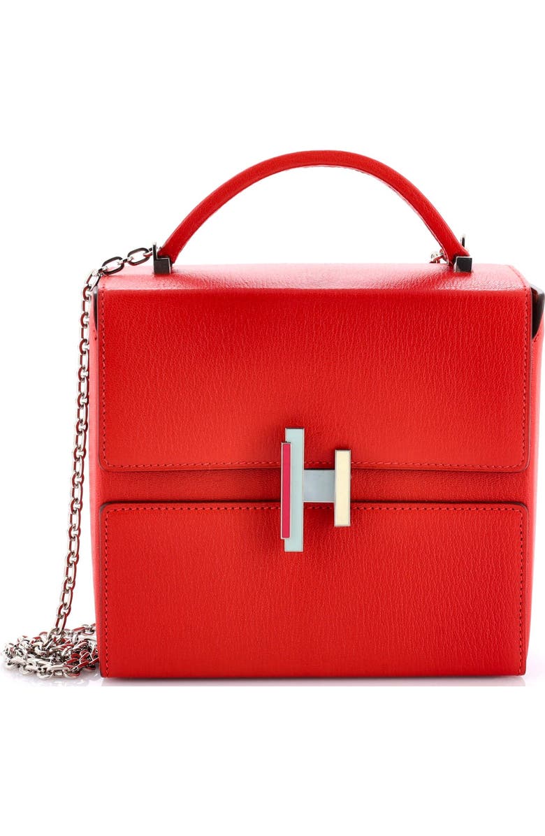 Pre-Owned Hermes Cinhetic Top Handle Bag Chevre Mysore, Main, color,