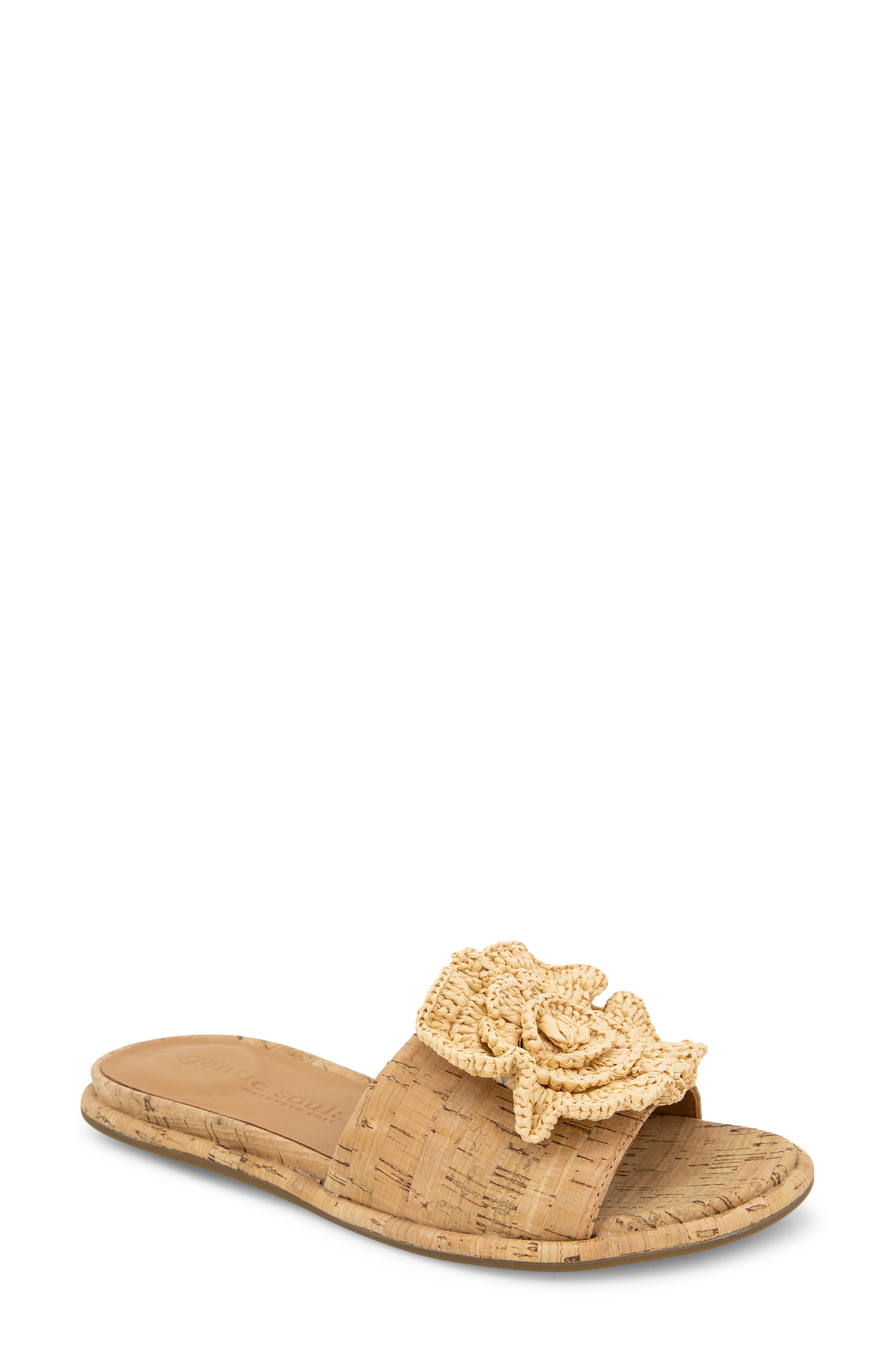 Gentle Souls Lucy Slide Sandal, Main, color, Natural Cork