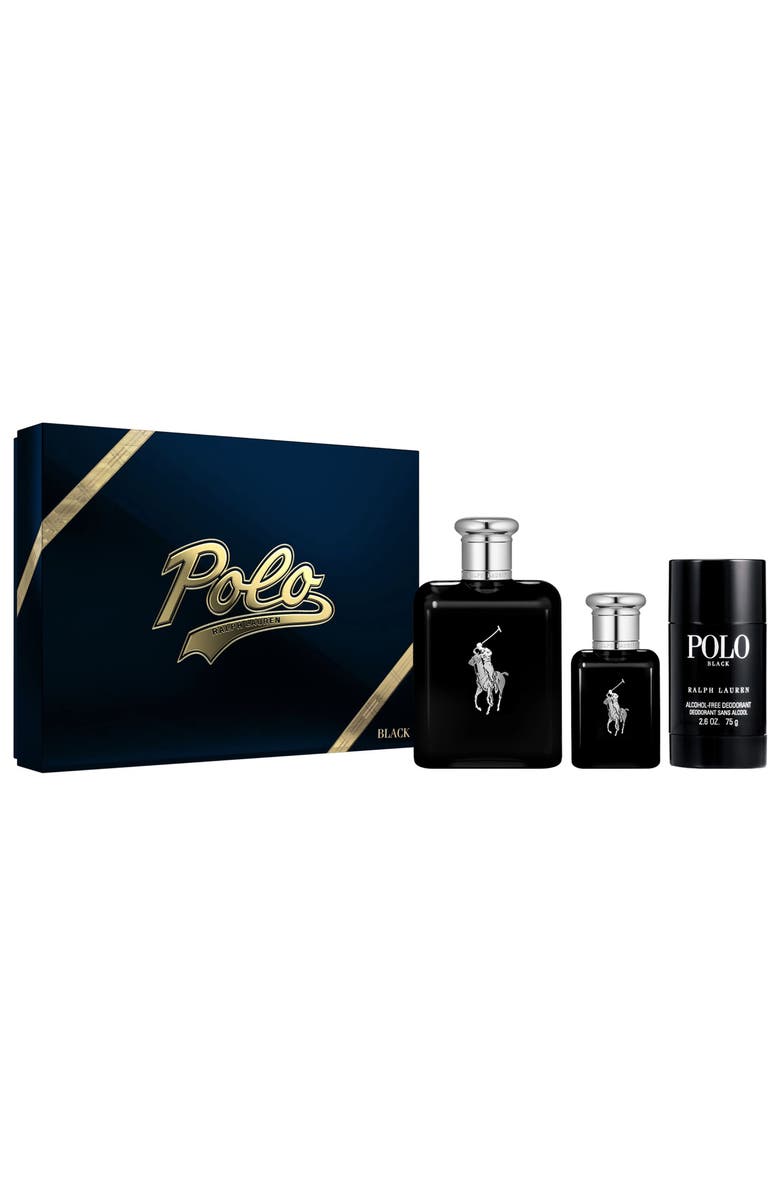 Ralph Lauren Polo Black Eau de Toilette Holiday Gift Set $181 Value, Main, color, 