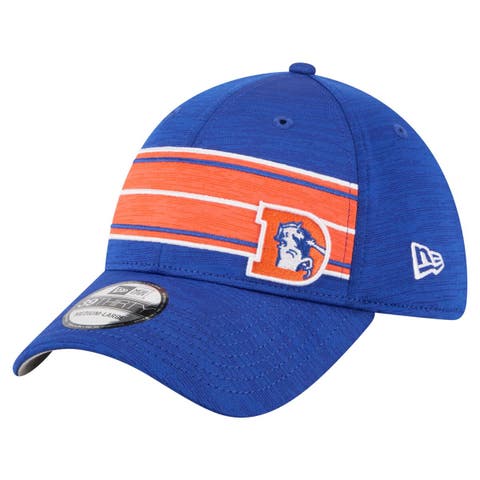 Men's New Era  Royal Denver Broncos Stripes 39THIRTY Flex Hat