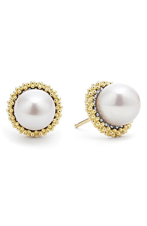 Luna Pearl Lux Stud Earrings