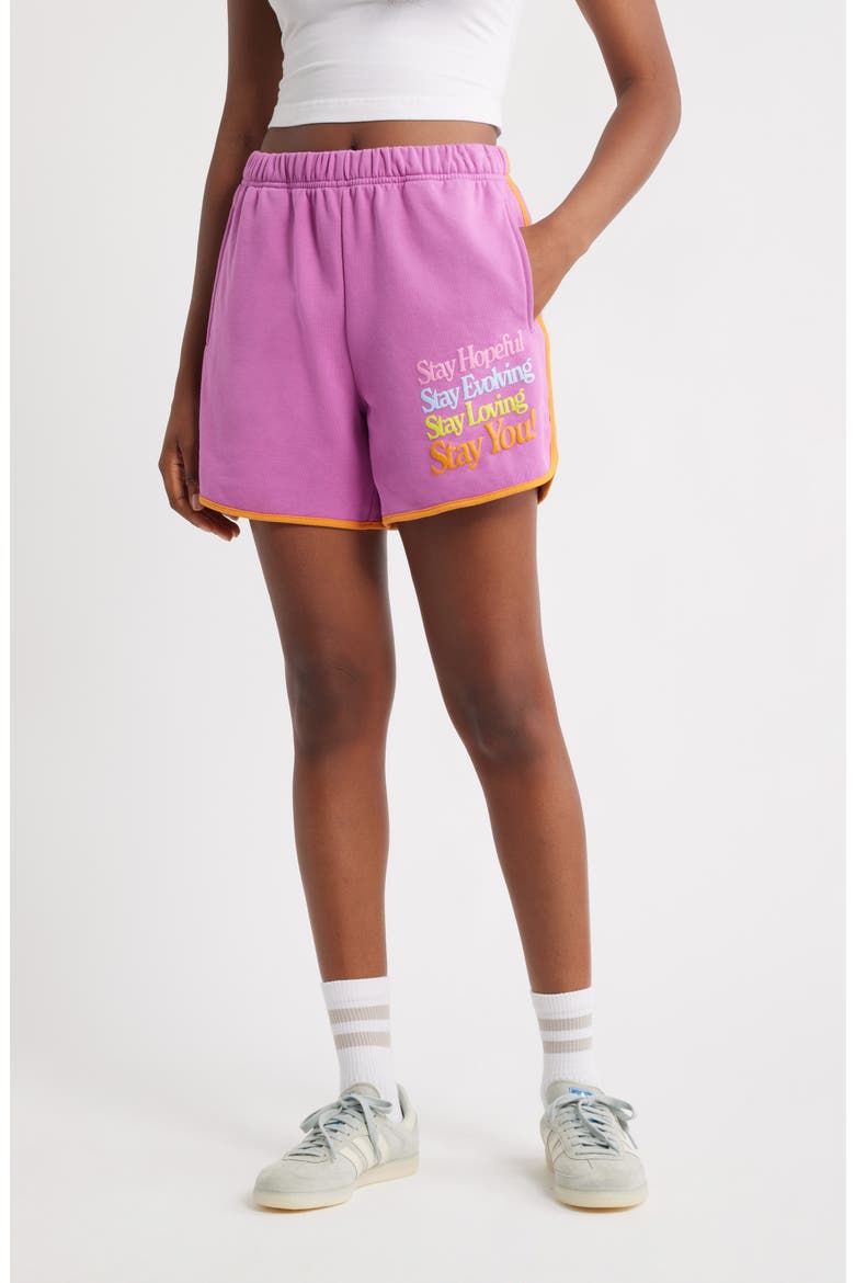 Stay You Sweat Shorts, Main, color, PINK