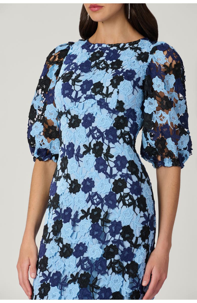 Shoshanna Midnight Lanier Paulinia Lace Dress, Alternate, color, Tonal Blue