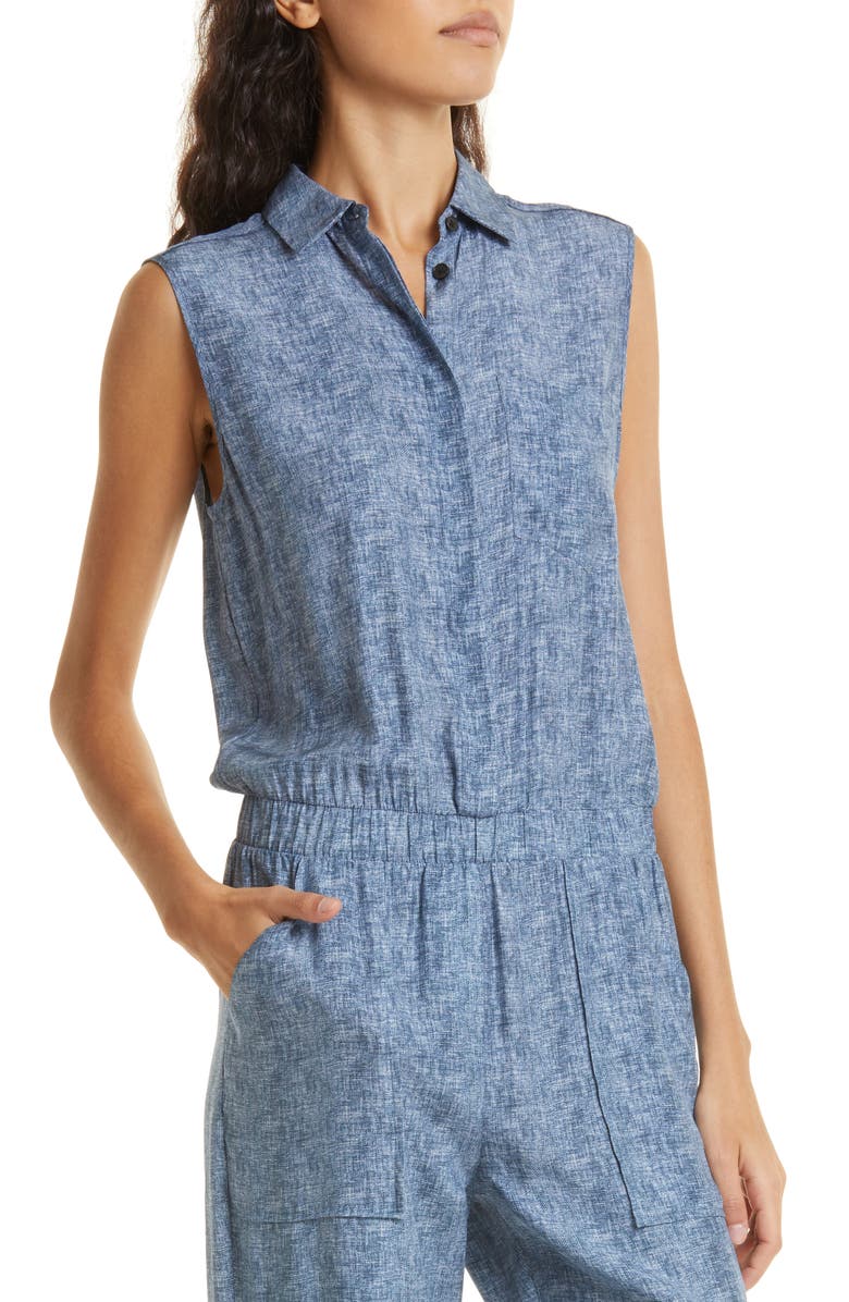ATM Anthony Thomas Melillo Sleeveless Silk Jumpsuit, Alternate, color,