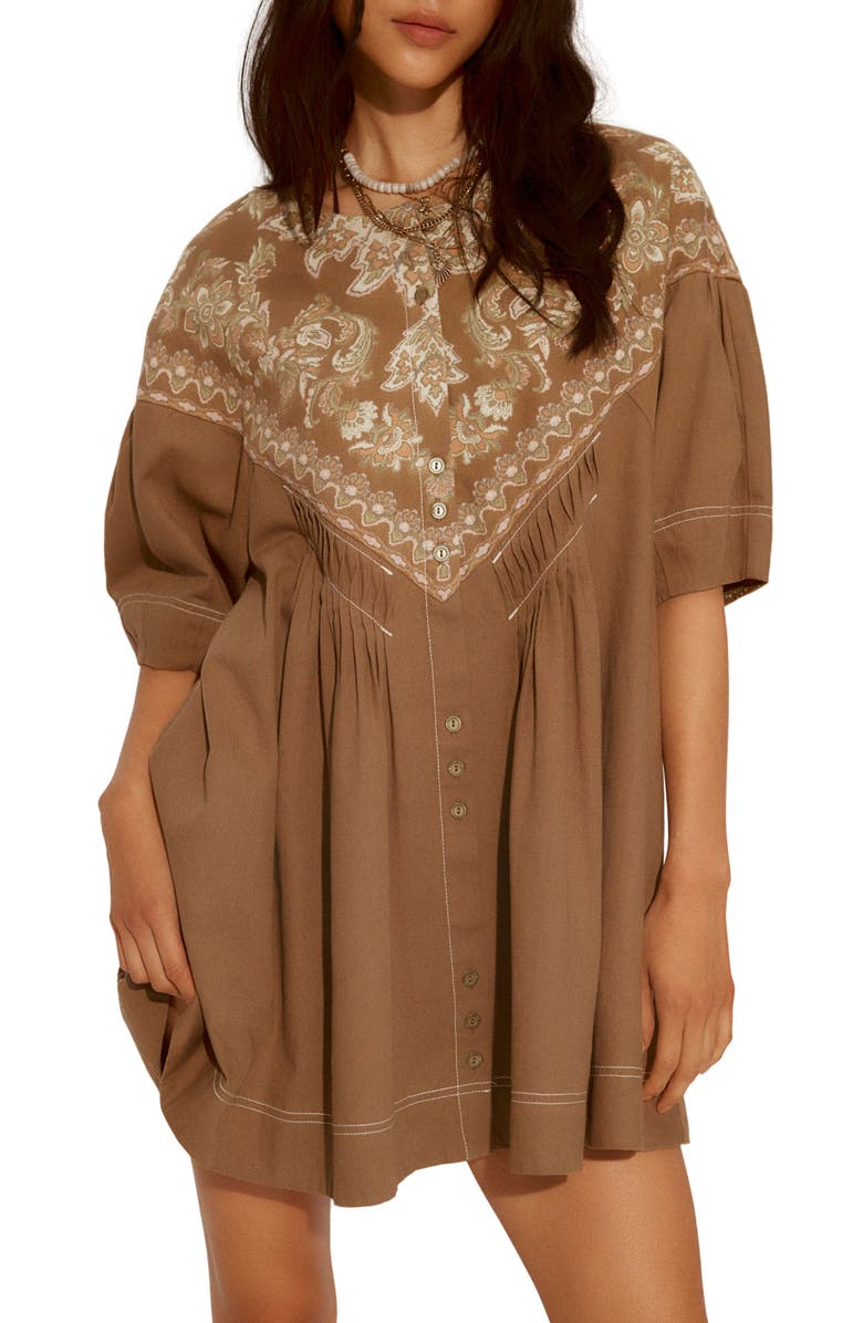 Free People Orson Shift Minidress, Main, color, Army Combo