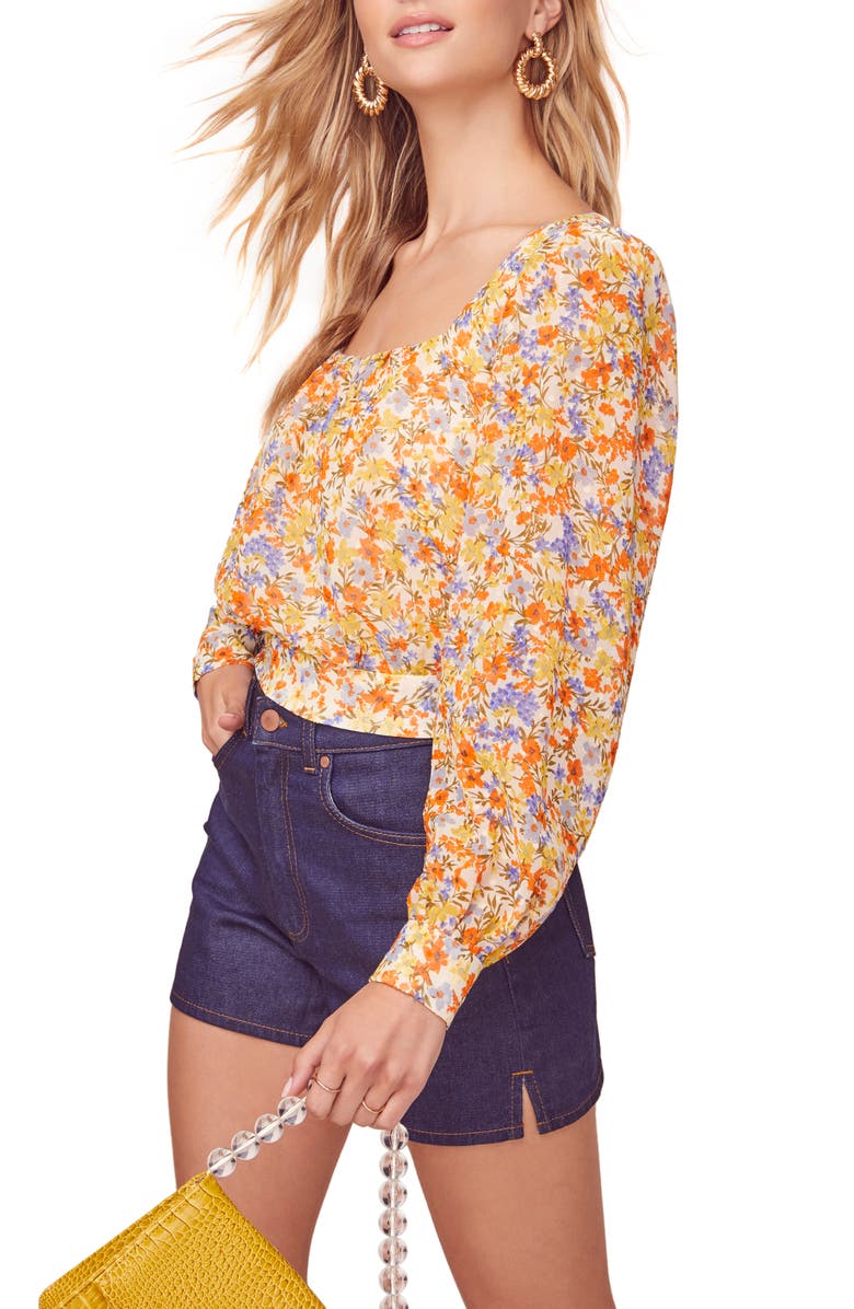 ASTR the Label Willa Floral Blouse, Alternate, color,