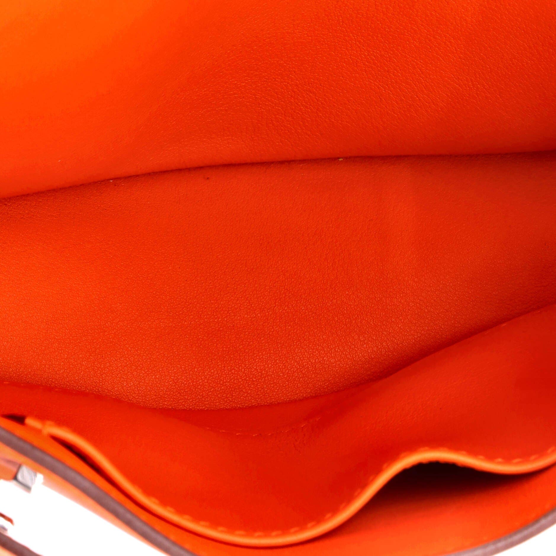 Pre-Owned Hermes Jypsiere Bag Swift Mini, Alternate, color, Orange Minium