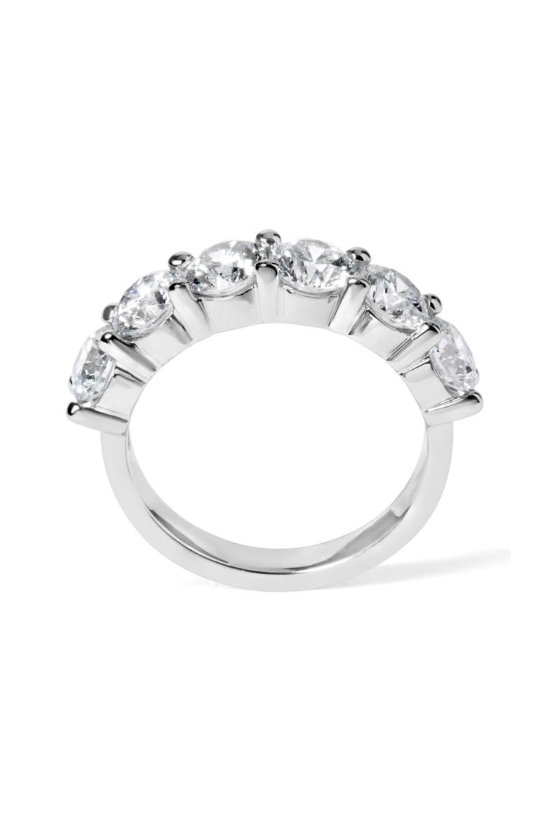 14K White Gold 3.0 ctw Lab-Grown Diamond Shared Prong Set 6 Stone Band Ring, Alternate, color, White Gold