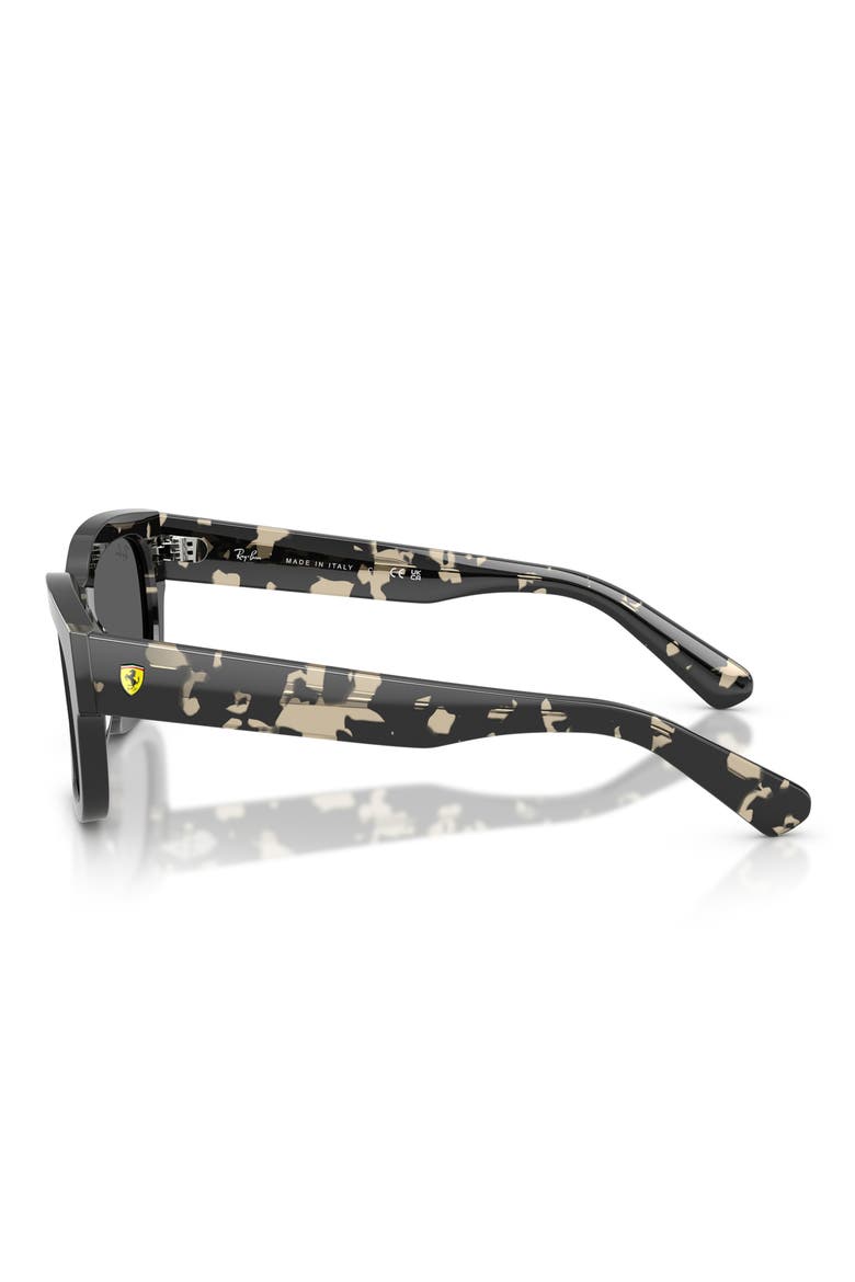 53mm Ferrari Square Sunglasses, Alternate, color, HAVANA GREY / DARK GREY