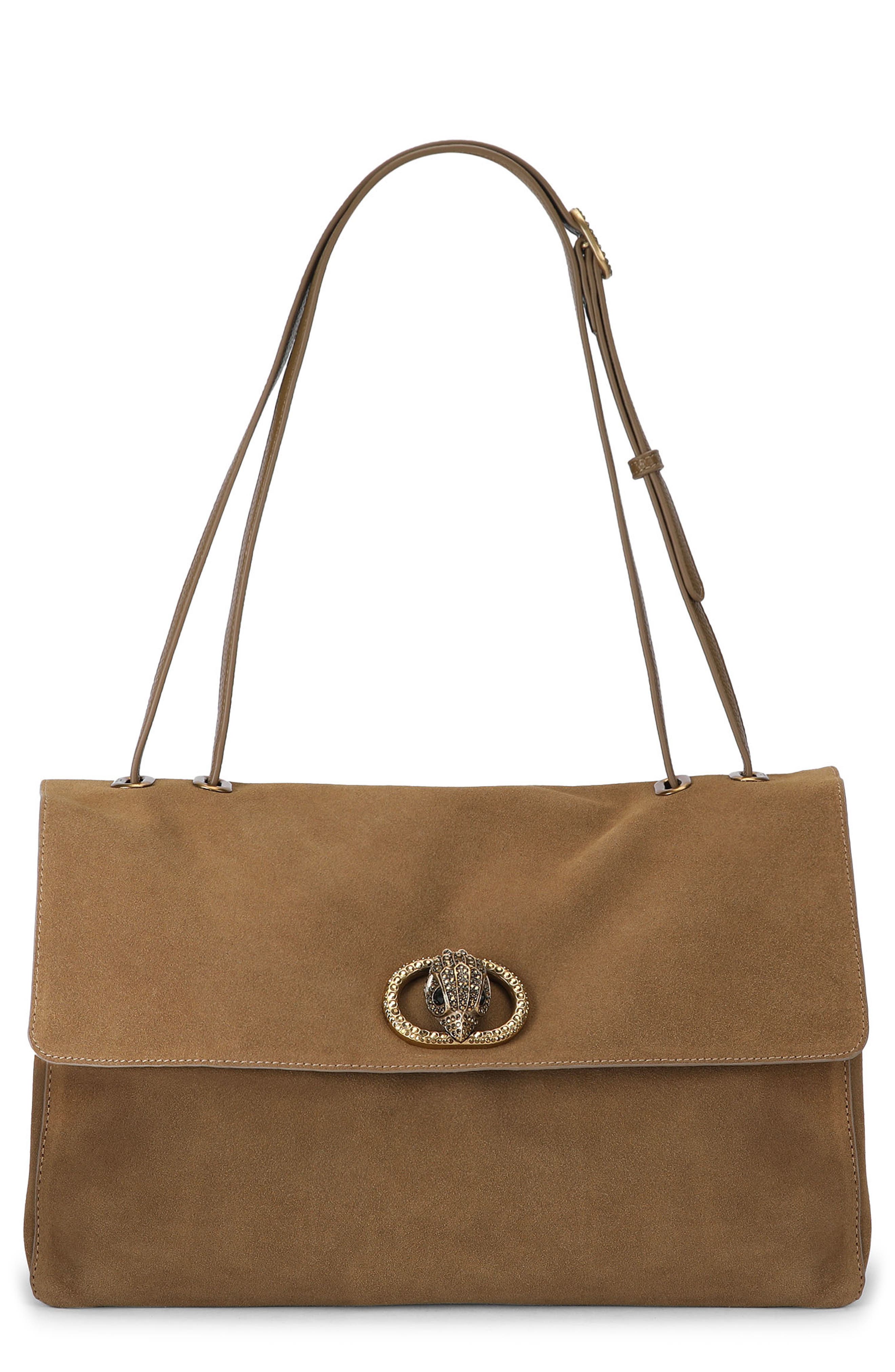 Chelsea Large Slouchy Flap Leather Shoulder Bag, Main, color, LIGHT/ PASTEL BROWN