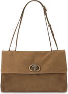 Kurt Geiger London Chelsea Large Slouchy Flap Leather Shoulder Bag