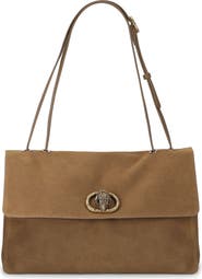 Kurt Geiger London Chelsea Large Slouchy Flap Leather Shoulder Bag